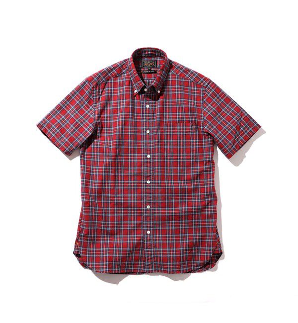 BEAMS「BEAMS PLUS / B.D. Short Sleeve Indigo Yarn Tartan Check」|シャツ・ブラウス|