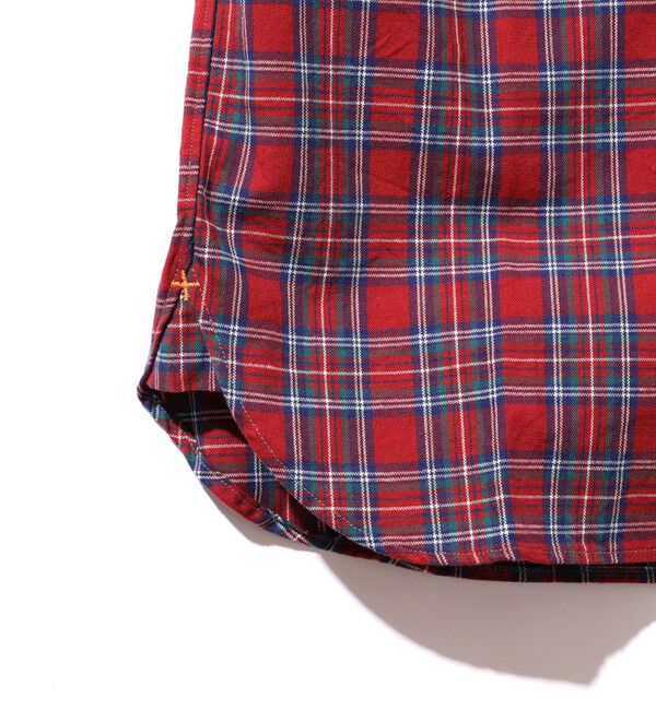 BEAMS「BEAMS PLUS / B.D. Short Sleeve Indigo Yarn Tartan Check」|シャツ・ブラウス|