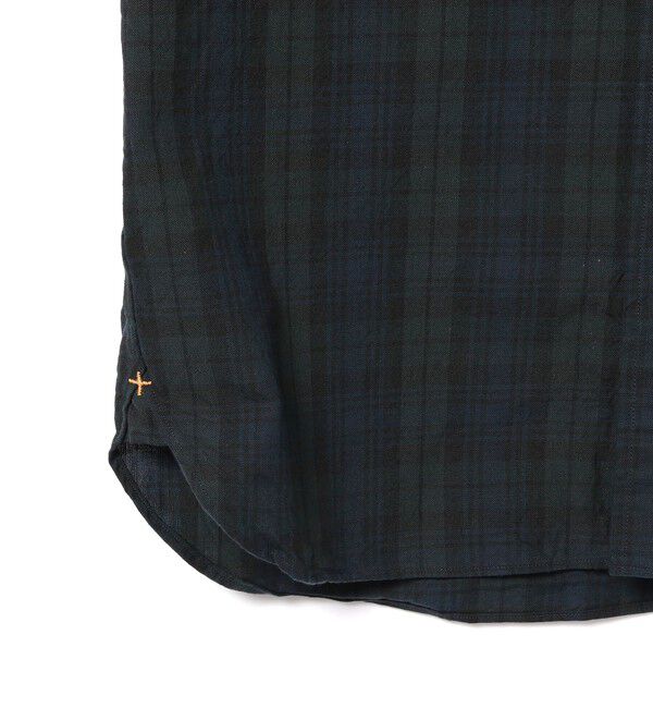 BEAMS「BEAMS PLUS / B.D. Short Sleeve Indigo Yarn Tartan Check」|シャツ・ブラウス|