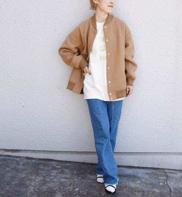 SHIPS any「【WEB限定】SHIPS any: バーシティ ジャケット 25AW」|ブルゾン・スタジャン|