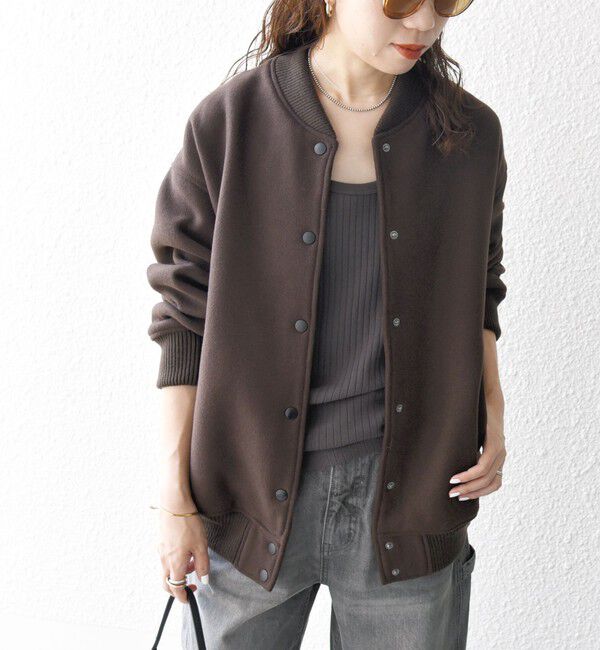 SHIPS any「【WEB限定】SHIPS any: バーシティ ジャケット 25AW」|ブルゾン・スタジャン|