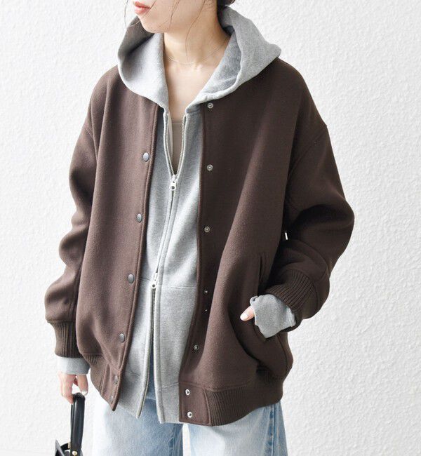 SHIPS any「【WEB限定】SHIPS any: バーシティ ジャケット 25AW」|ブルゾン・スタジャン|