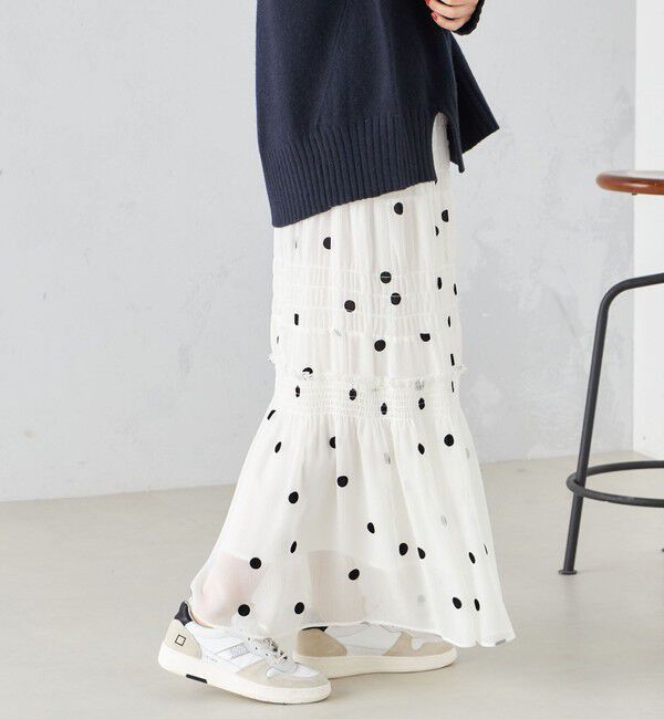SHIPS for women「フロッキー ドット シャーリング スカート」|スカート|