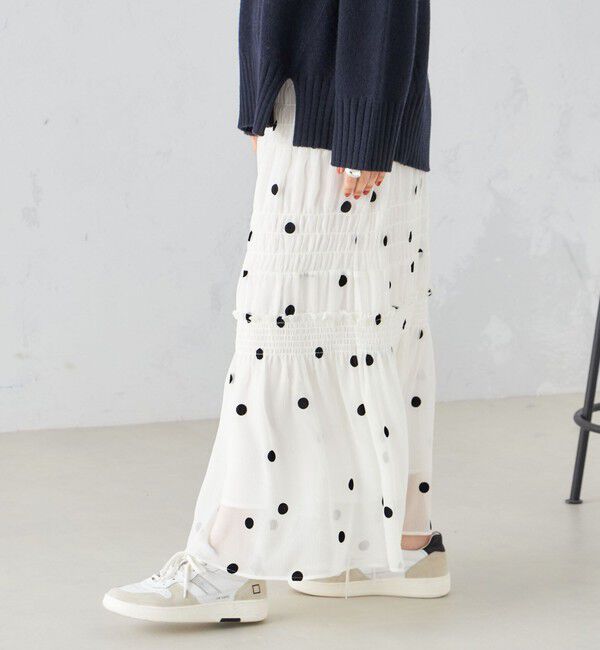 SHIPS for women「フロッキー ドット シャーリング スカート」|スカート|