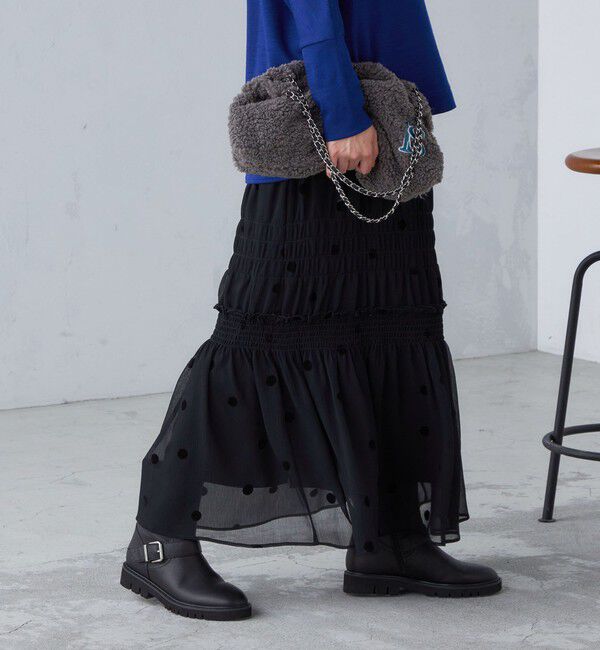 SHIPS for women「フロッキー ドット シャーリング スカート」|スカート|