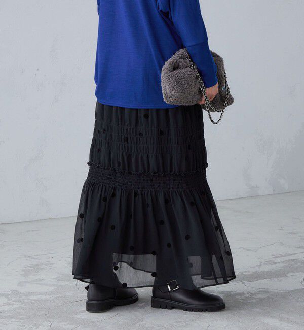 SHIPS for women「フロッキー ドット シャーリング スカート」|スカート|