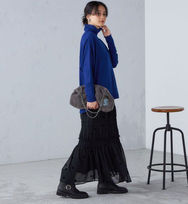 SHIPS for women「フロッキー ドット シャーリング スカート」|スカート|