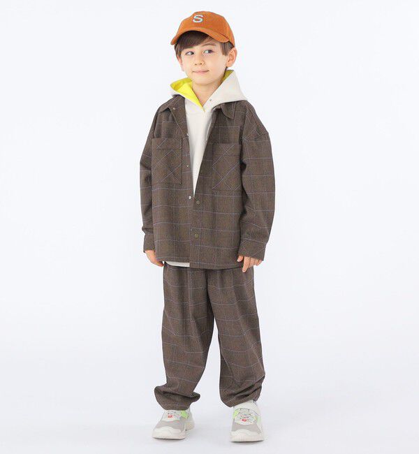 SHIPS KIDS「SHIPS KIDS:100～130cm /〈多機能〉ダブル ニット フード パーカー」|パーカー|