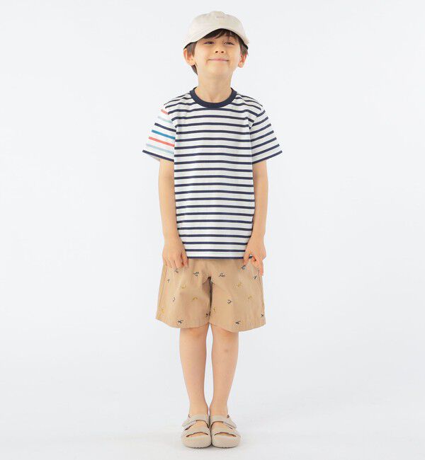 SHIPS KIDS「SHIPS KIDS:100～130cm / オーガニック コットン ボーダー TEE」|Tシャツ・カットソー|