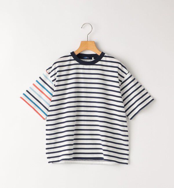 SHIPS KIDS「SHIPS KIDS:100～130cm / オーガニック コットン ボーダー TEE」|Tシャツ・カットソー|