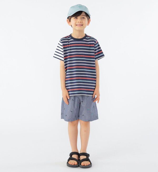 SHIPS KIDS「SHIPS KIDS:100～130cm / オーガニック コットン ボーダー TEE」|Tシャツ・カットソー|