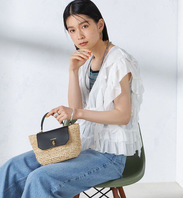 SHIPS for women「〈手洗い可能〉フリル ノースリーブ ブラウス ◇」|シャツ・ブラウス|