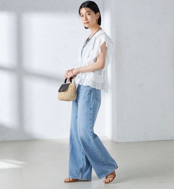 SHIPS for women「〈手洗い可能〉フリル ノースリーブ ブラウス ◇」|シャツ・ブラウス|