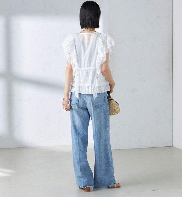 SHIPS for women「〈手洗い可能〉フリル ノースリーブ ブラウス ◇」|シャツ・ブラウス|