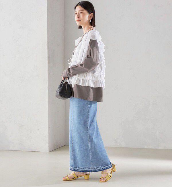 SHIPS for women「〈手洗い可能〉フリル ノースリーブ ブラウス ◇」|シャツ・ブラウス|