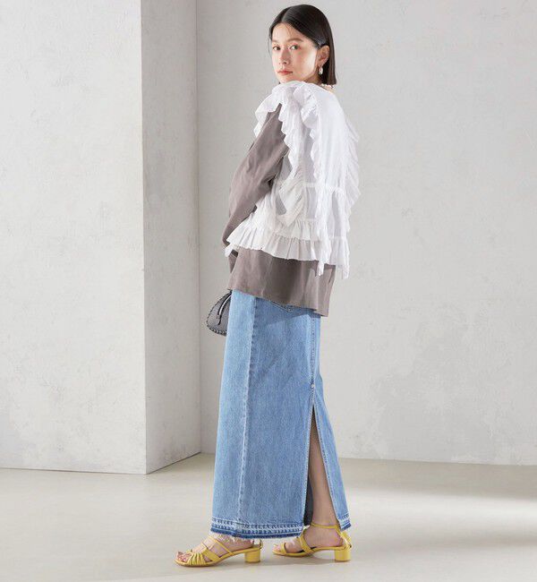 SHIPS for women「〈手洗い可能〉フリル ノースリーブ ブラウス ◇」|シャツ・ブラウス|