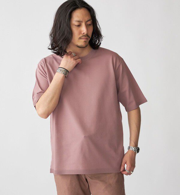 SHIPS「SHIPS:〈 洗濯機可能〉18ゲージ ポリエステル ライト リラックス ニット Tシャツ」|Tシャツ・カットソー|