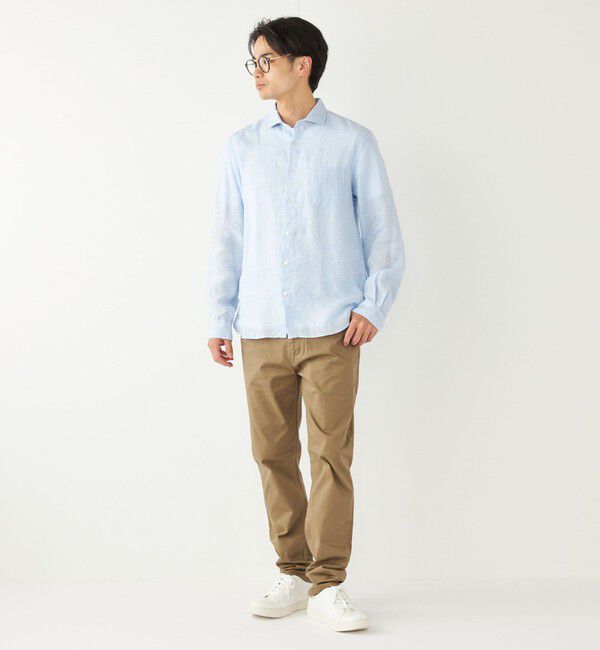 SHIPS Colors 「SHIPS Colors:〈洗濯機可能〉リネン セミワイドカラー シャツ」|シャツ・ブラウス|