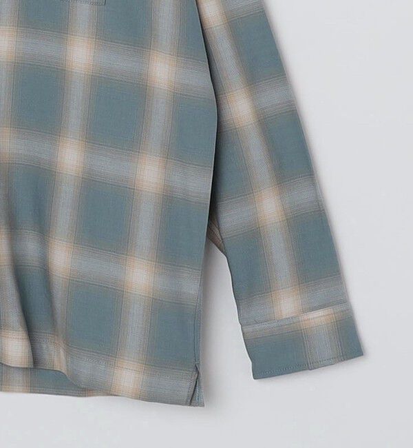 SHIPS「SHIPS: オンブレ チェック オープンカラー シャツ」|シャツ・ブラウス|