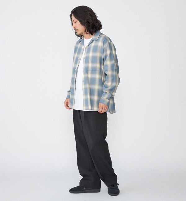SHIPS「SHIPS: オンブレ チェック オープンカラー シャツ」|シャツ・ブラウス|