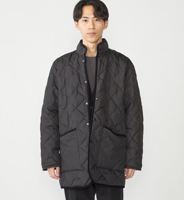 SHIPS「【WEB限定/SHIPS別注】TAION:〈手洗い可能〉ダウン キルティング スタンド ジャケット」|ダウン|ブラック