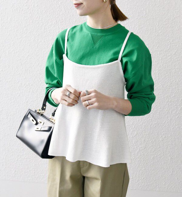 SHIPS any「SHIPS any:〈手洗い可能〉バルキー シアー フレア ニット キャミソール」|キャミソール|