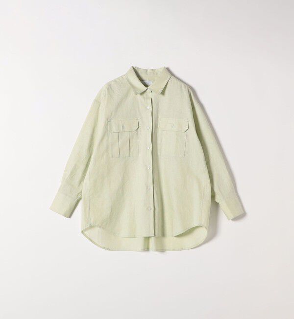 SHIPS any「SHIPS any:〈洗濯機可能〉リネン ミックス ワーク ポケット シャツ」|シャツ・ブラウス|