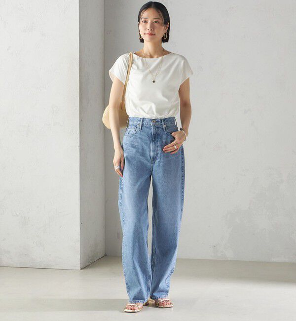 SHIPS for women「〈手洗い可能〉SORONA(R) ボートネック TEE」|Tシャツ・カットソー|