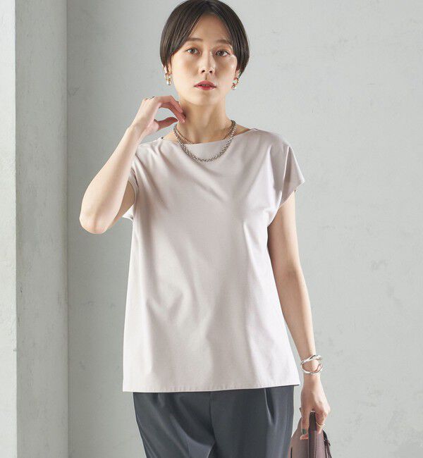 SHIPS for women「〈手洗い可能〉SORONA(R) ボートネック TEE」|Tシャツ・カットソー|