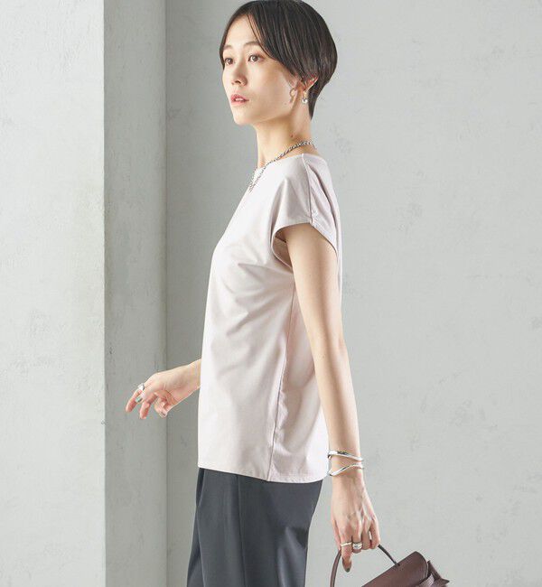 SHIPS for women「〈手洗い可能〉SORONA(R) ボートネック TEE」|Tシャツ・カットソー|