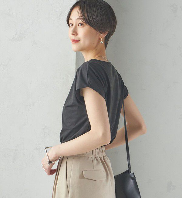 SHIPS for women「〈手洗い可能〉SORONA(R) ボートネック TEE」|Tシャツ・カットソー|