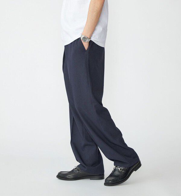 SHIPS「SHIPS: リネン ライク ワイド ピンタック スラックス」|スラックス|