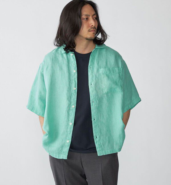 SHIPS「SHIPS: リネン パナマ ウィークエンド ショートスリーブ シャツ」|シャツ・ブラウス|ケリー