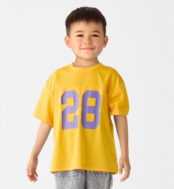 SHIPS Colors 「SHIPS Colors:80～130cm / ナンバリング メッシュ Tシャツ」|Tシャツ・カットソー|オレンジ