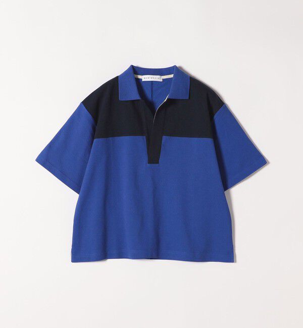 quaranciel「quaranciel:〈洗濯機可能〉カノコ スキッパー デザイン ワイド ポロシャツ」|Tシャツ・カットソー|