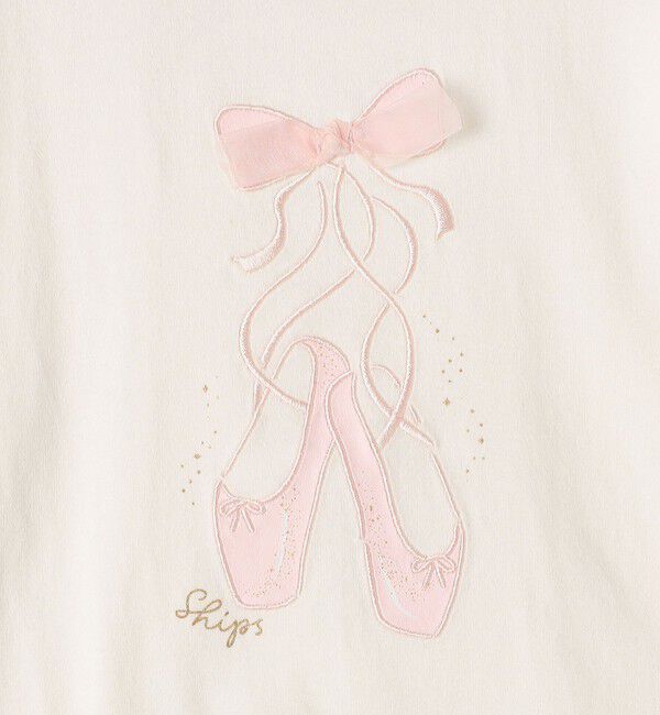 SHIPS KIDS「SHIPS KIDS:140～150cm / バレエシューズ デザイン 長袖 Tシャツ」|Tシャツ・カットソー|