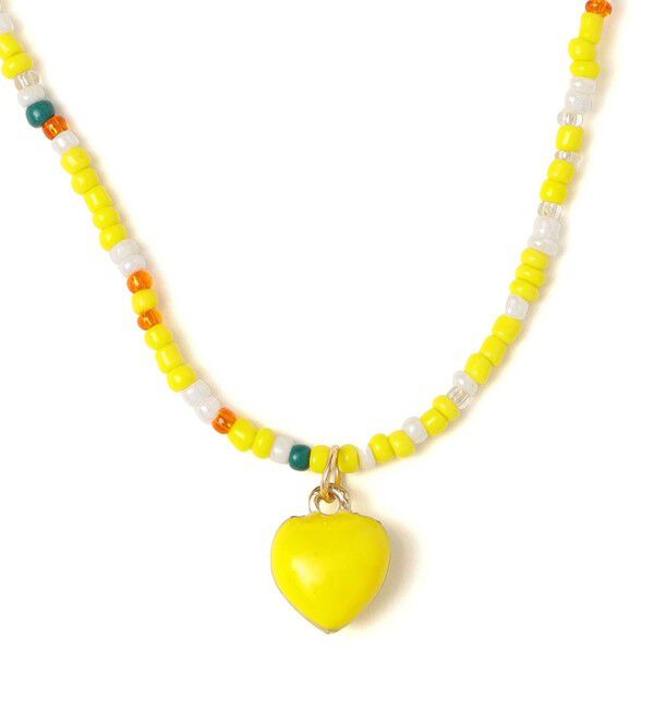 SHIPS KIDS「SHIPS KIDS:ハート ビーズ ネックレス」|ネックレス|イエロー系