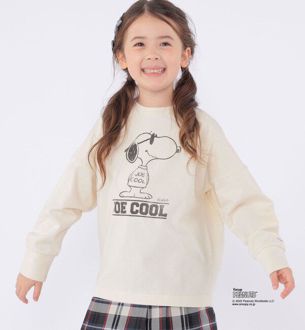 SHIPS KIDS「SHIPS KIDS:100～130cm / SNOOPY ロングスリーブ Tシャツ」|Tシャツ・カットソー|オフホワイト