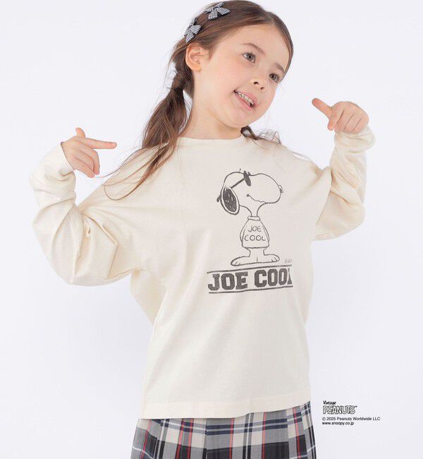 SHIPS KIDS「SHIPS KIDS:100～130cm / SNOOPY ロングスリーブ Tシャツ」|Tシャツ・カットソー|