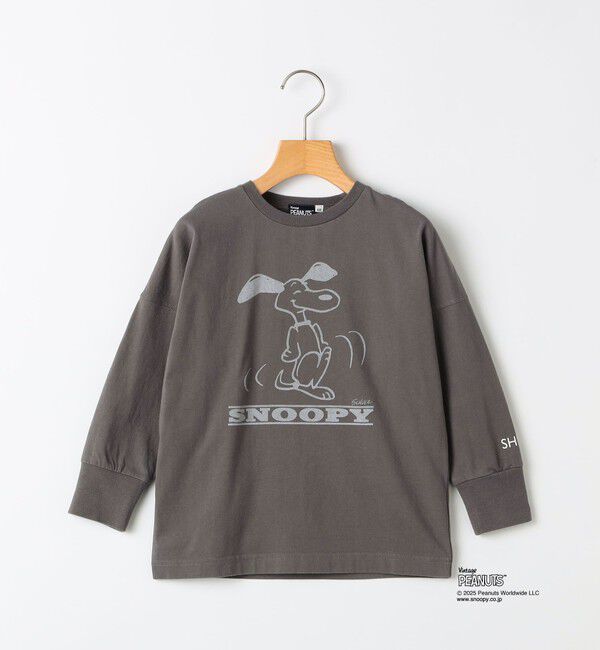SHIPS KIDS「SHIPS KIDS:100～130cm / SNOOPY ロングスリーブ Tシャツ」|Tシャツ・カットソー|ダークグレー