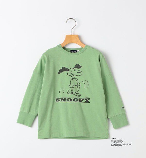 SHIPS KIDS「SHIPS KIDS:100～130cm / SNOOPY ロングスリーブ Tシャツ」|Tシャツ・カットソー|グリーン