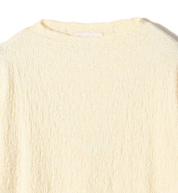 SHIPS for women「assiette:〈手洗い可能〉シャーリング レース プルオーバー」|Tシャツ・カットソー|