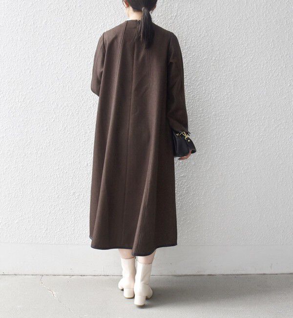 SHIPS any「SHIPS any: ヘリンボーン パイピング フレア ワンピース」|ワンピース|