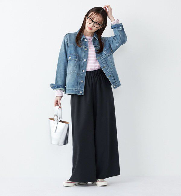 SHIPS Colors 「SHIPS Colors:〈手洗い可能〉ポリエステル/リネン スラブ ワイド パンツ◇」|その他|