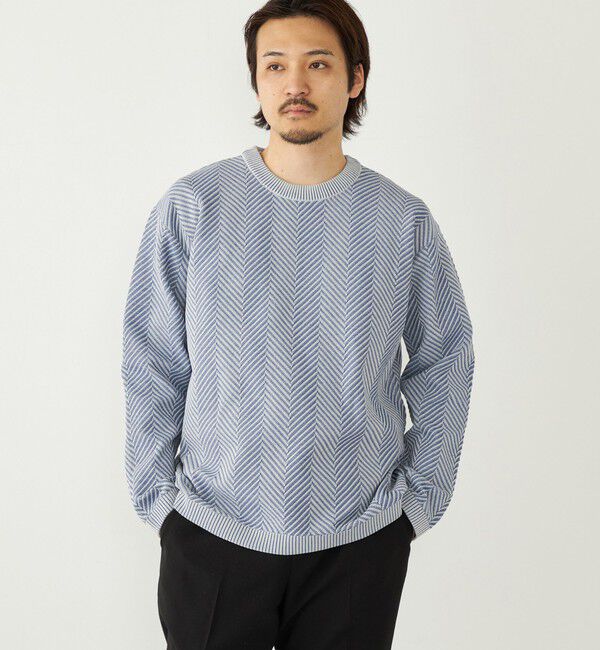 SHIPS Colors 「SHIPS Colors:〈洗濯機可能〉ヘリンボーン柄 ニット◇」|ニット・セーター|