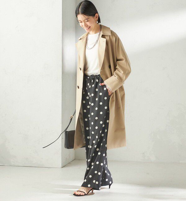 SHIPS for women「〈手洗い可能〉ソルベ ツイル ドット ドロスト パンツ」|その他|