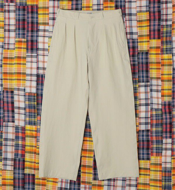 SHIPS「SHIPS: AUTHENTIC ナイロン カルゼ ワイド パンツ」|その他|ナチュラル