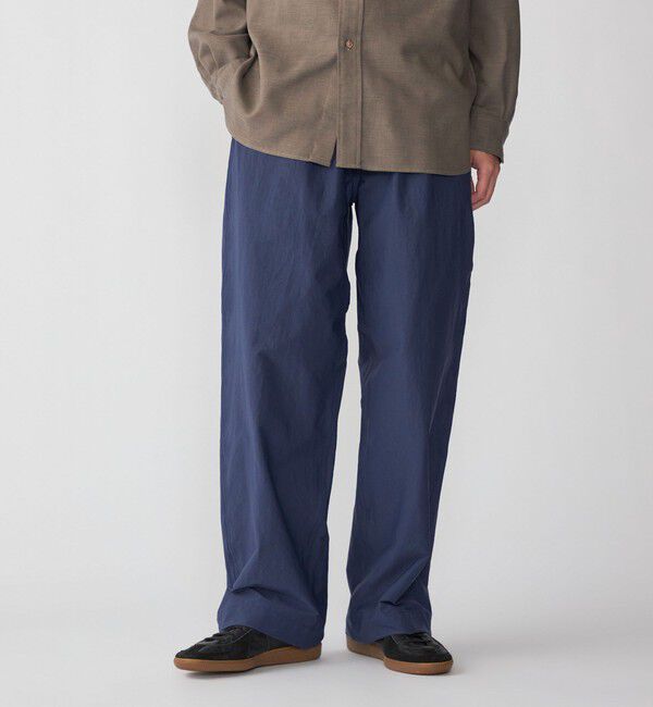 SHIPS「SHIPS: AUTHENTIC ナイロン カルゼ ワイド パンツ」|その他|ブルー