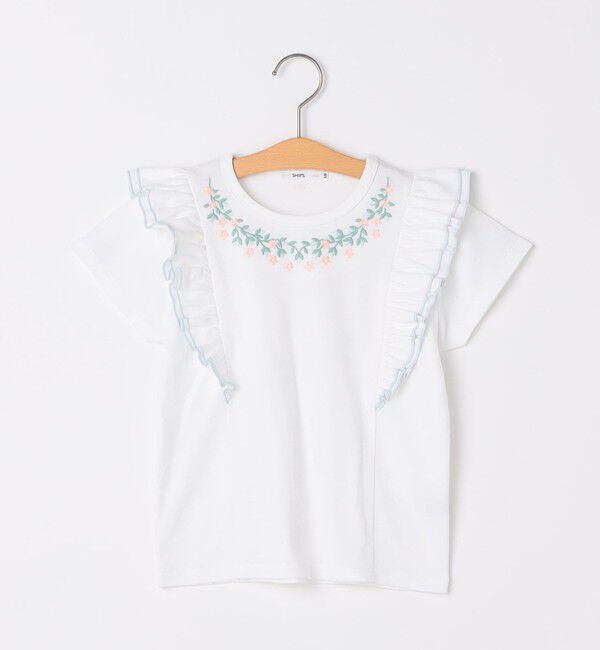 SHIPS KIDS「SHIPS KIDS:100～130cm / ネックフラワー Tシャツ」|Tシャツ・カットソー|