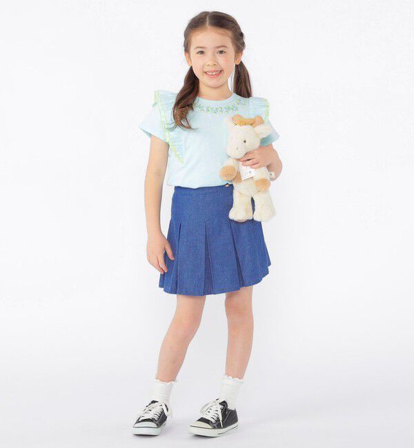 SHIPS KIDS「SHIPS KIDS:100～130cm / ネックフラワー Tシャツ」|Tシャツ・カットソー|